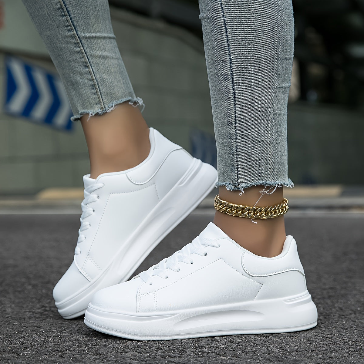 Sneakers orthopédiques blanches femme — confort & soutien