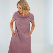 Robe femme Lina en lin doux avec poches – Légère et estivale