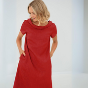 Robe femme Lina en lin doux avec poches – Légère et estivale