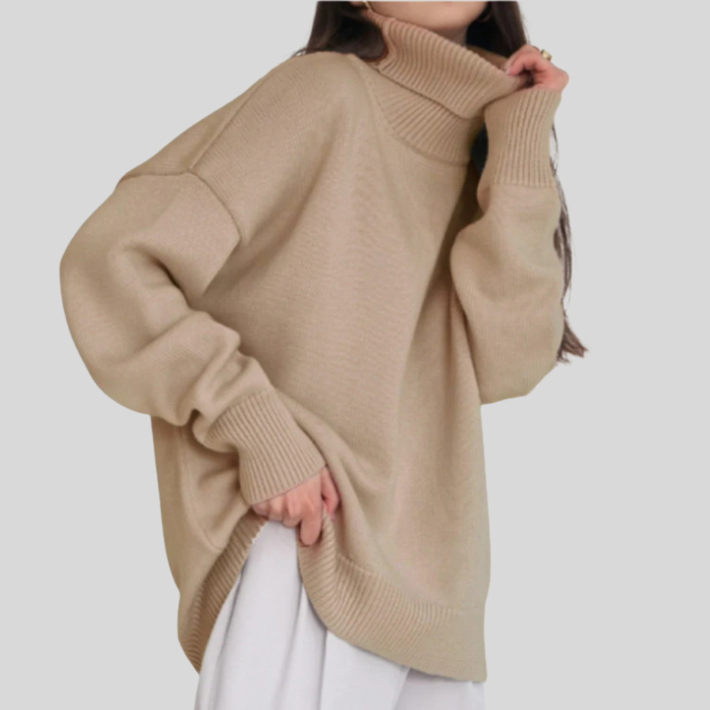 Pull col roulé femme — maille douce & coupe ajustée moderne