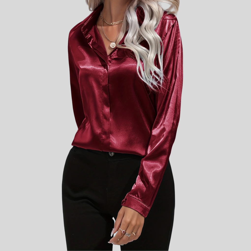 Blouse élégante pour femme – chemisier fluide à drapé subtil