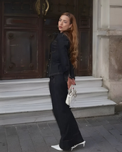 Ensemble Chic en Denim pour Femme – Veste & Pantalon au Design Intemporel