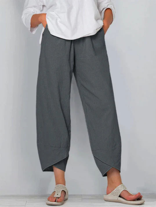 Pantalon femme cropped été — modèle léger & respirant à coupe décontractée