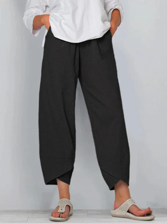 Pantalon femme cropped été — modèle léger & respirant à coupe décontractée