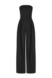 combinaison femme Viola sans bretelles – jumpsuit élégante à jambes larges