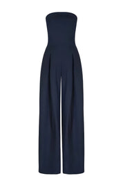 combinaison femme Viola sans bretelles – jumpsuit élégante à jambes larges