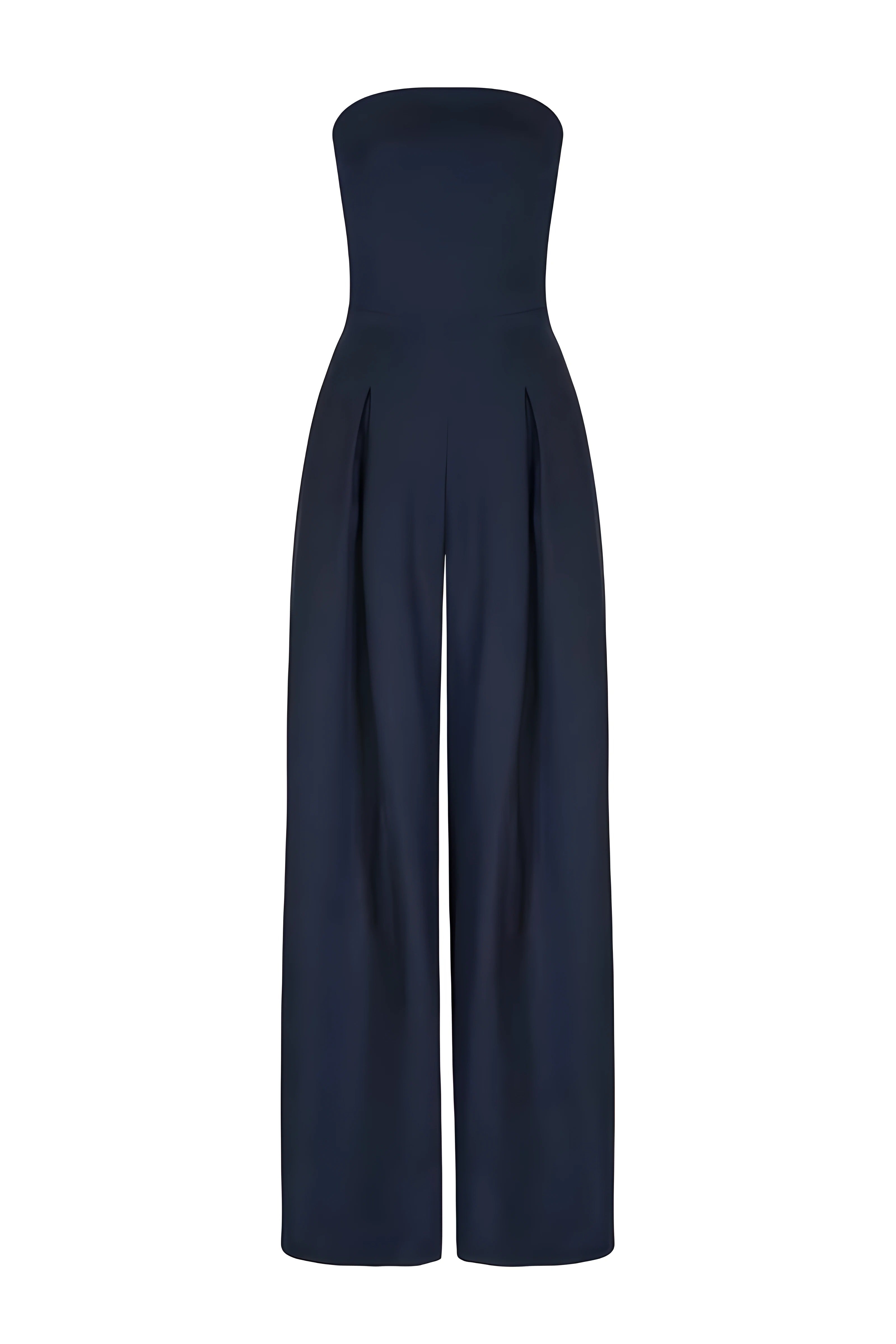 combinaison femme Viola sans bretelles – jumpsuit élégante à jambes larges