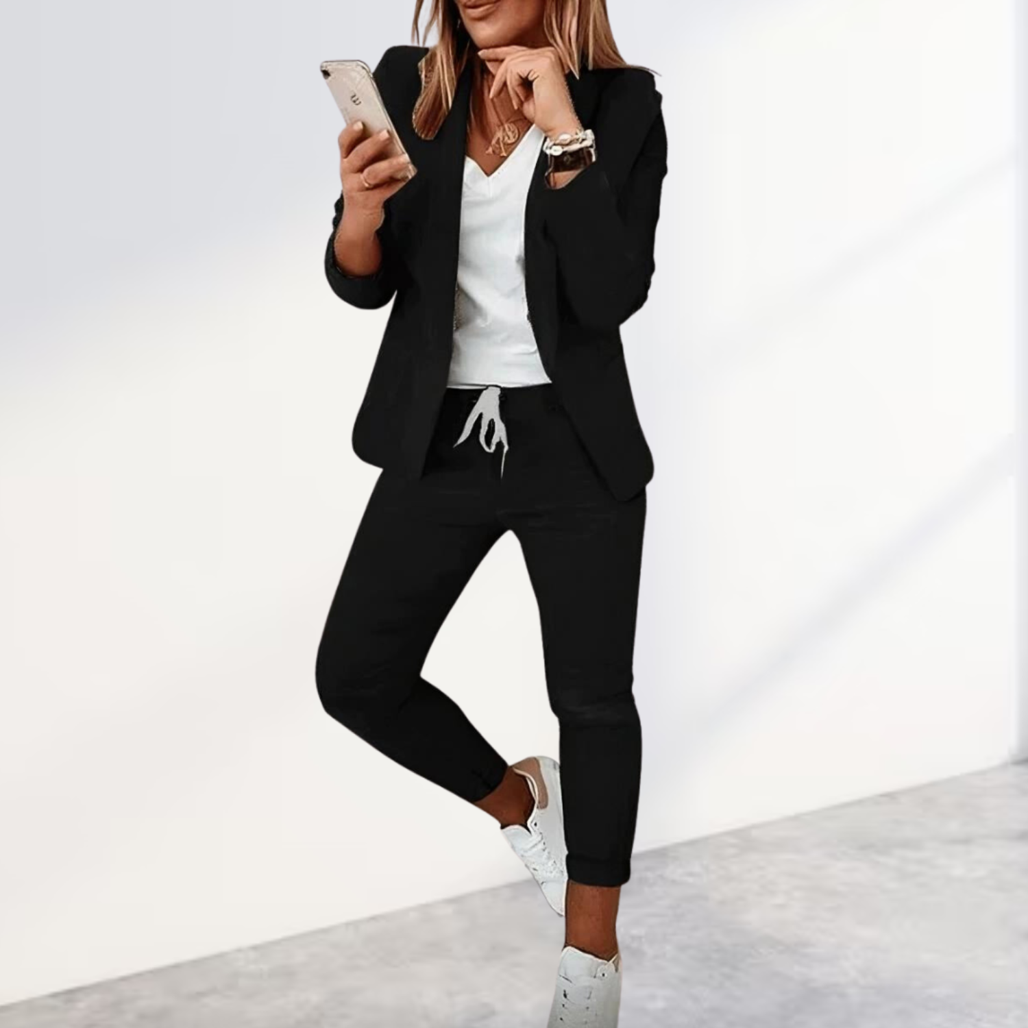 Ensemble blazer + pantalon femme — tailleur élégant & confortable