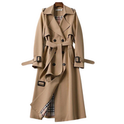trench femme GURI – veste ceinturée cintrée à double boutonnage élégante