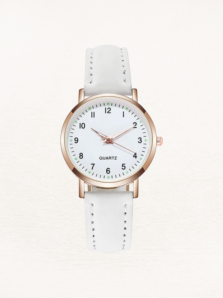 Montre femme Vale en cuir rosé doré – Élégante et intemporelle
