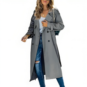 Trench-Coat Élégant pour Femme – Veste Coupe-Vent Chic & Intemporelle