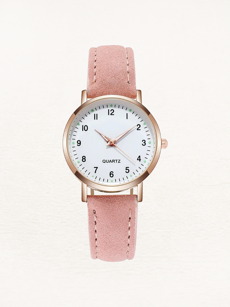 Montre femme en cuir Vale rosé-or – Élegance intemporelle et chic moderne