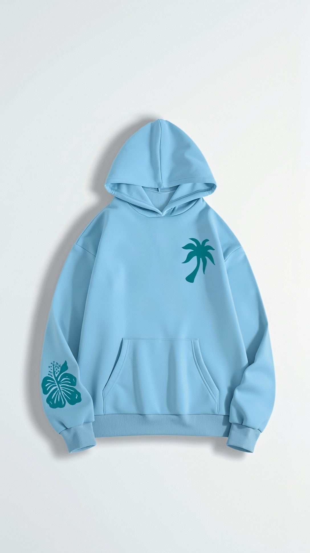 Sweat à capuche femme Abigail — hoodie brodé tropical, coupe ample & confortable