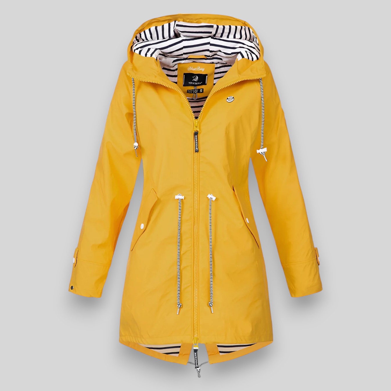 Manteau imperméable femme Laura – trench long avec capuche ajustable & coupe élégante