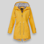 Manteau imperméable femme Laura – trench long avec capuche ajustable & coupe élégante