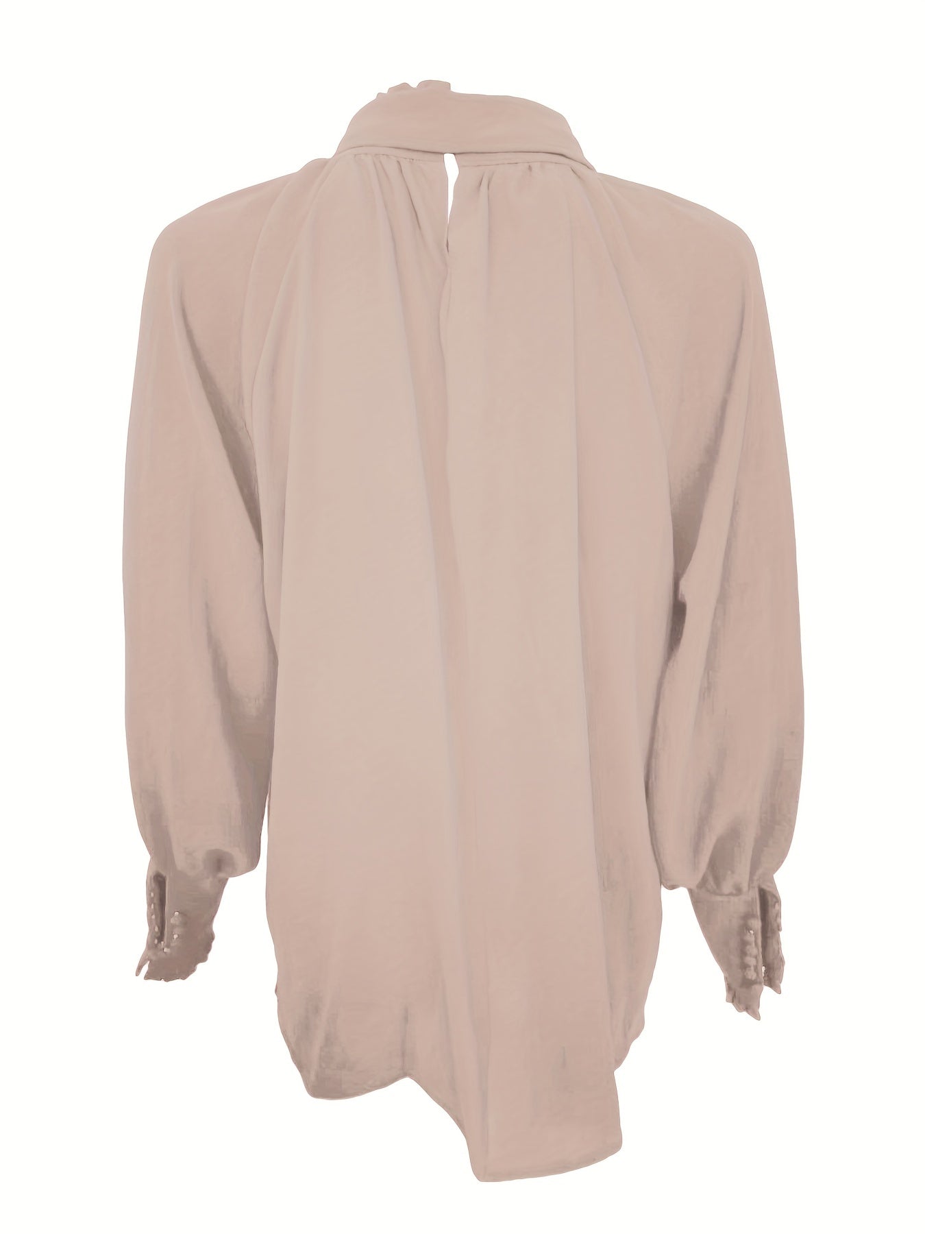 Blouse élégante femme à nœud col & volants – Tissu fluide chic intemporel