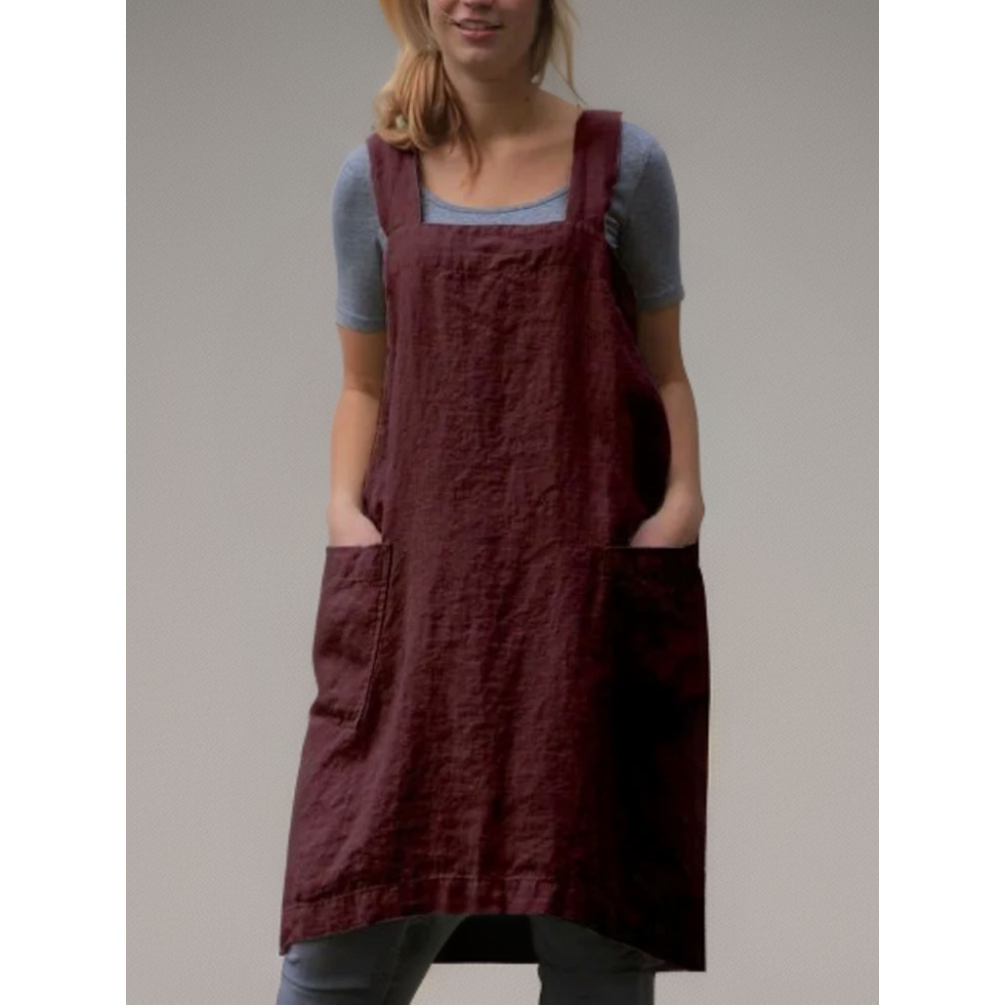 Robe tablier femme avec poches – Confort pratique & style décontracté