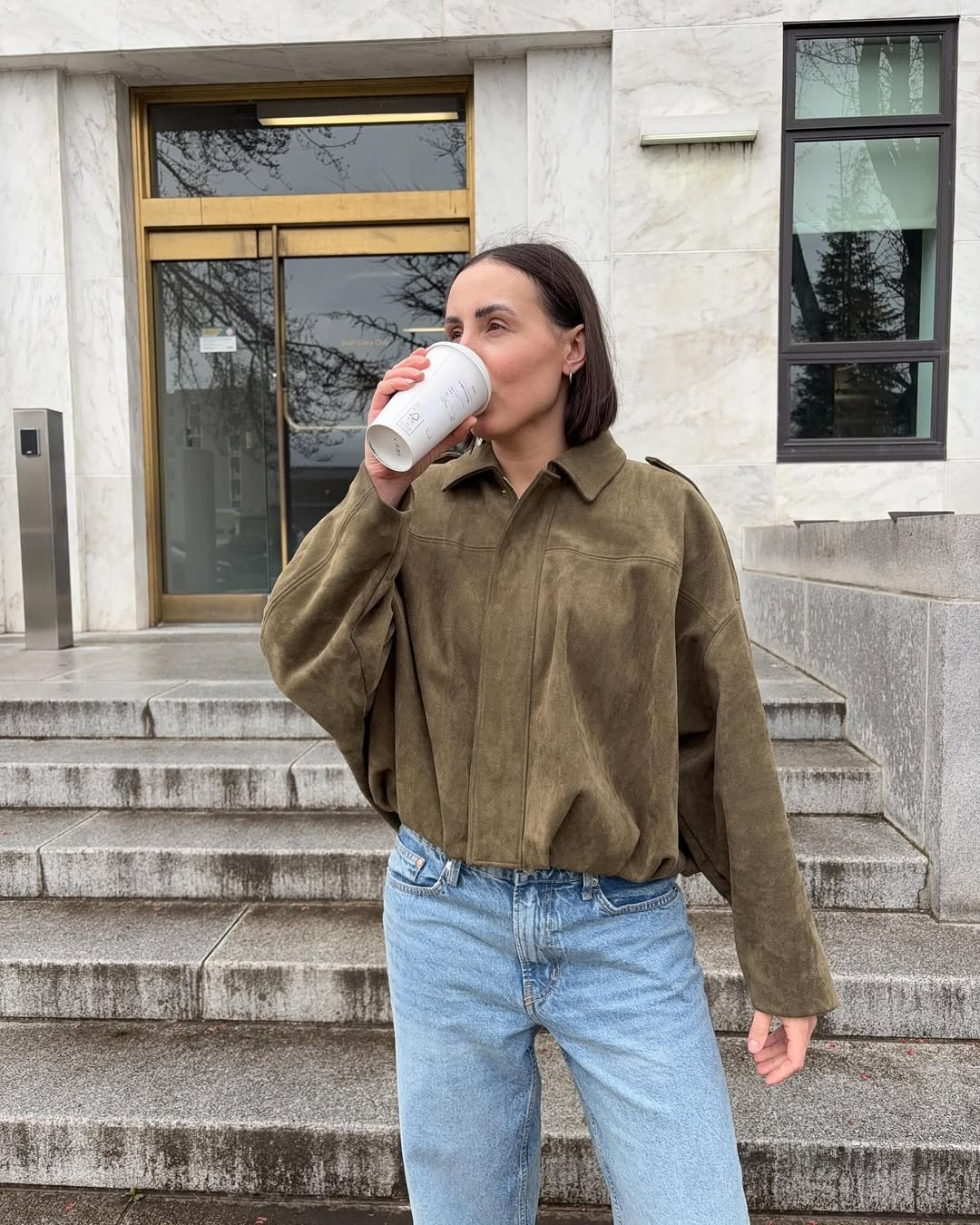 Veste femme Fabiane – manteau oversize en suède luxueux & coupe chaude pour l’hiver