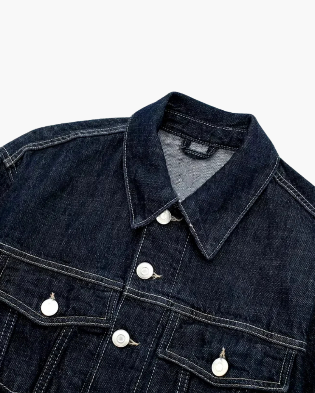 Ensemble Oversize en Denim Foncé Femme – Détails Contrastés & Style Tendance