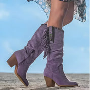 Bottes cow-girl “Mara” en cuir véritable – western chic & confort durable