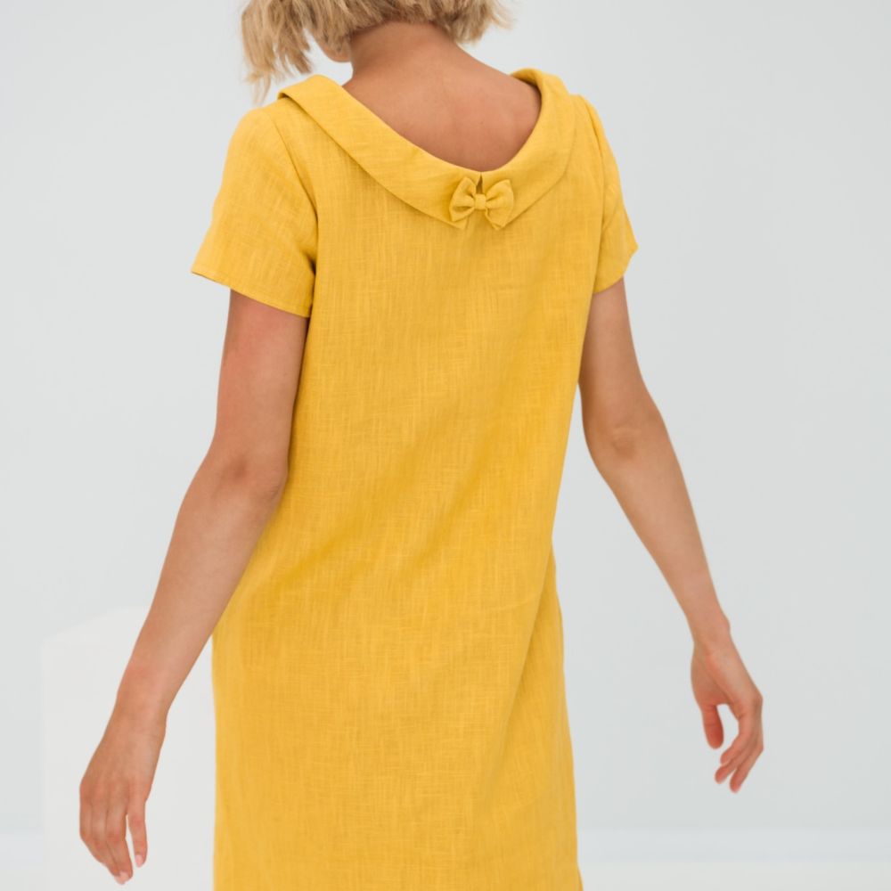 Robe femme Lina en lin doux avec poches – Légère et estivale