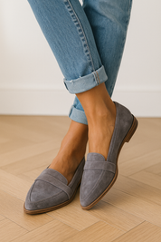 Mocassins Lorena femme – élégants à effet suédine & confort quotidien