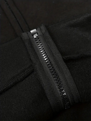 Sweat à capuche long femme avec col montant et zip – confort casual