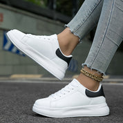 Sneakers orthopédiques blanches en cuir « Zania » femme — confort podologique & soutien