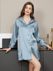 Robe d’été femme bleu marine – Sirena, élégante robe courte avec boutons