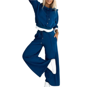 ensemble lounge femme DELMA – hoodie & pantalon relaxed à capuche tendance