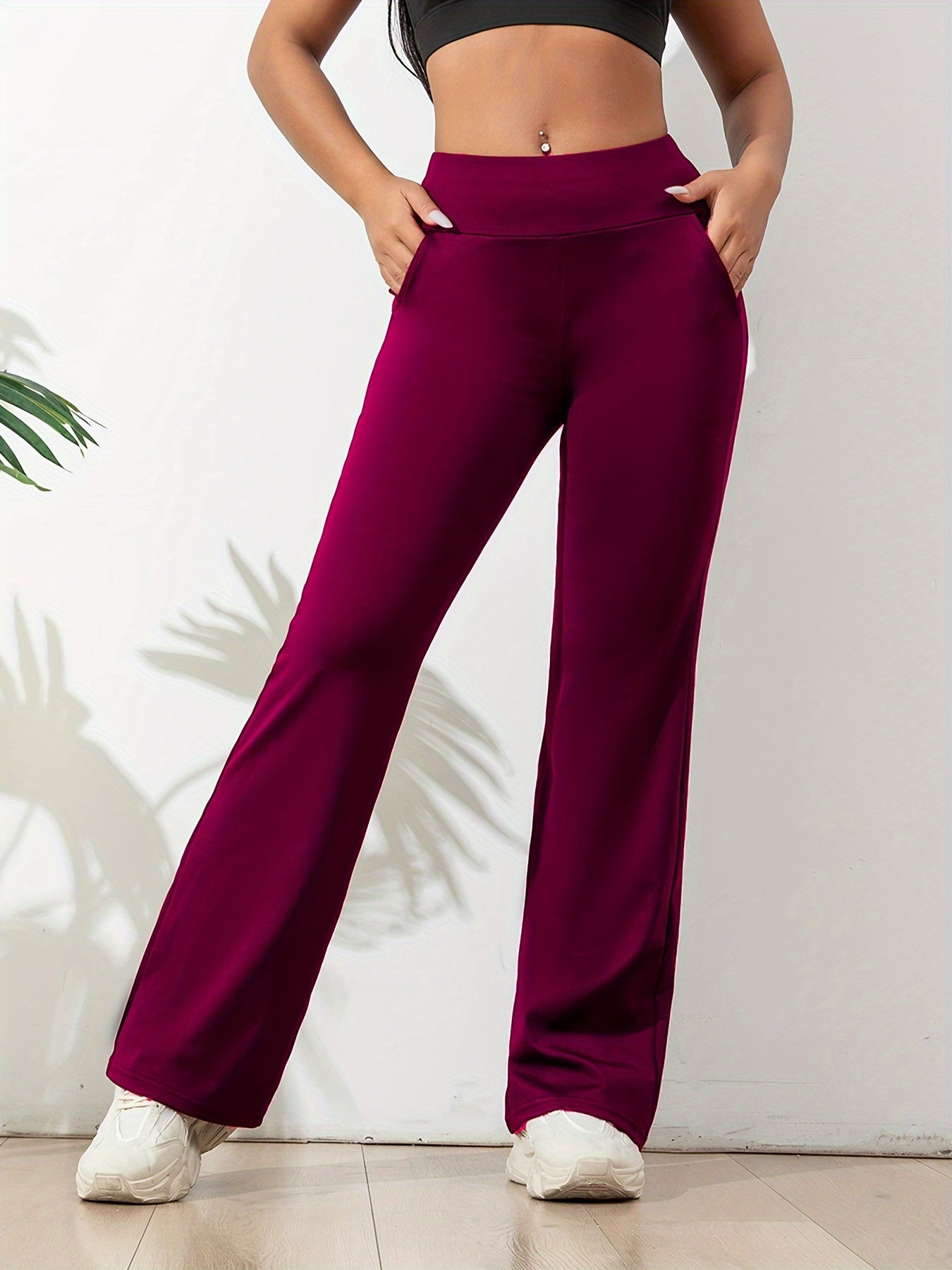 Pantalon de yoga femme Lara – Confortable et extensible coupe évasée