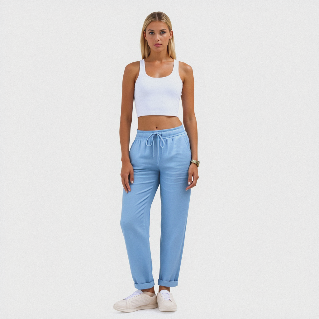 Pantalon lin femme – Légère & stretch pour l’été | Élanor