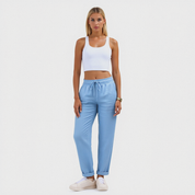Pantalon lin femme – Légère & stretch pour l’été | Élanor