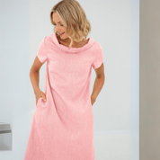 Robe femme Lina en lin doux avec poches – Légère et estivale