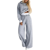 ensemble lounge femme DELMA – hoodie & pantalon relaxed à capuche tendance