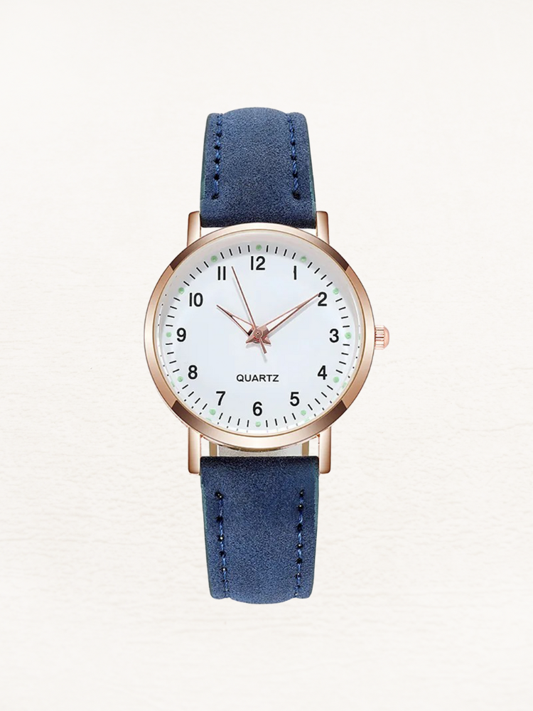 Montre femme Vale en cuir rosé doré – Élégante et intemporelle