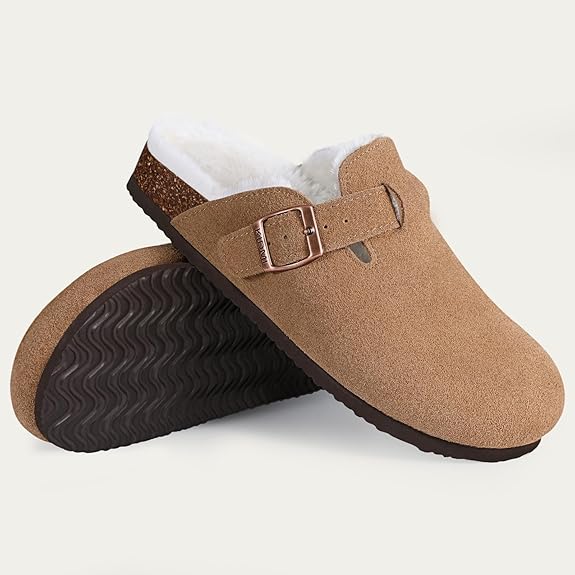 Mules d’hiver Arctic UrbanClassic femme – suède & fourrure teddy