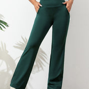 Lara | Pantalon de Yoga Femme Évasé – Confort, Élasticité & Style Polyvalent