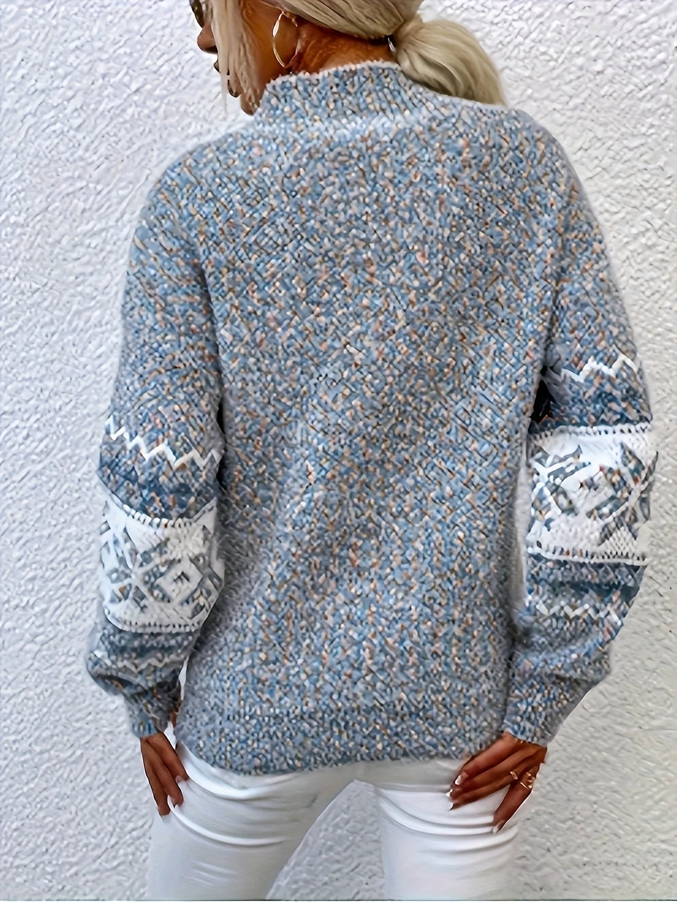 Pull femme MALIE – pull chaud motif scandinave hiver élégant