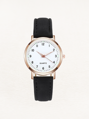 Montre femme Vale en cuir rosé doré – Élégante et intemporelle