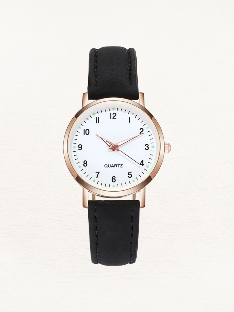 Montre femme en cuir Vale rosé-or – Élegance intemporelle et chic moderne