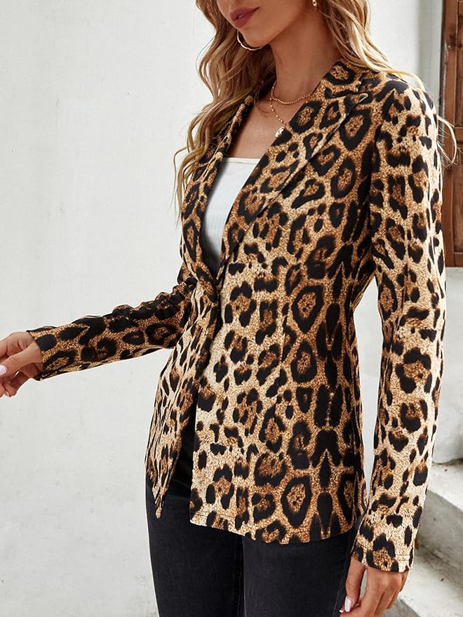 Felice | Blazer Femme à Imprimé Léopard – Chic, Moderne & Polyvalente
