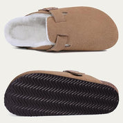 Mules d’hiver Arctic UrbanClassic femme – suède & fourrure teddy