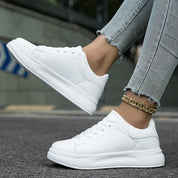 Sneakers orthopédiques blanches en cuir « Zania » femme — confort podologique & soutien