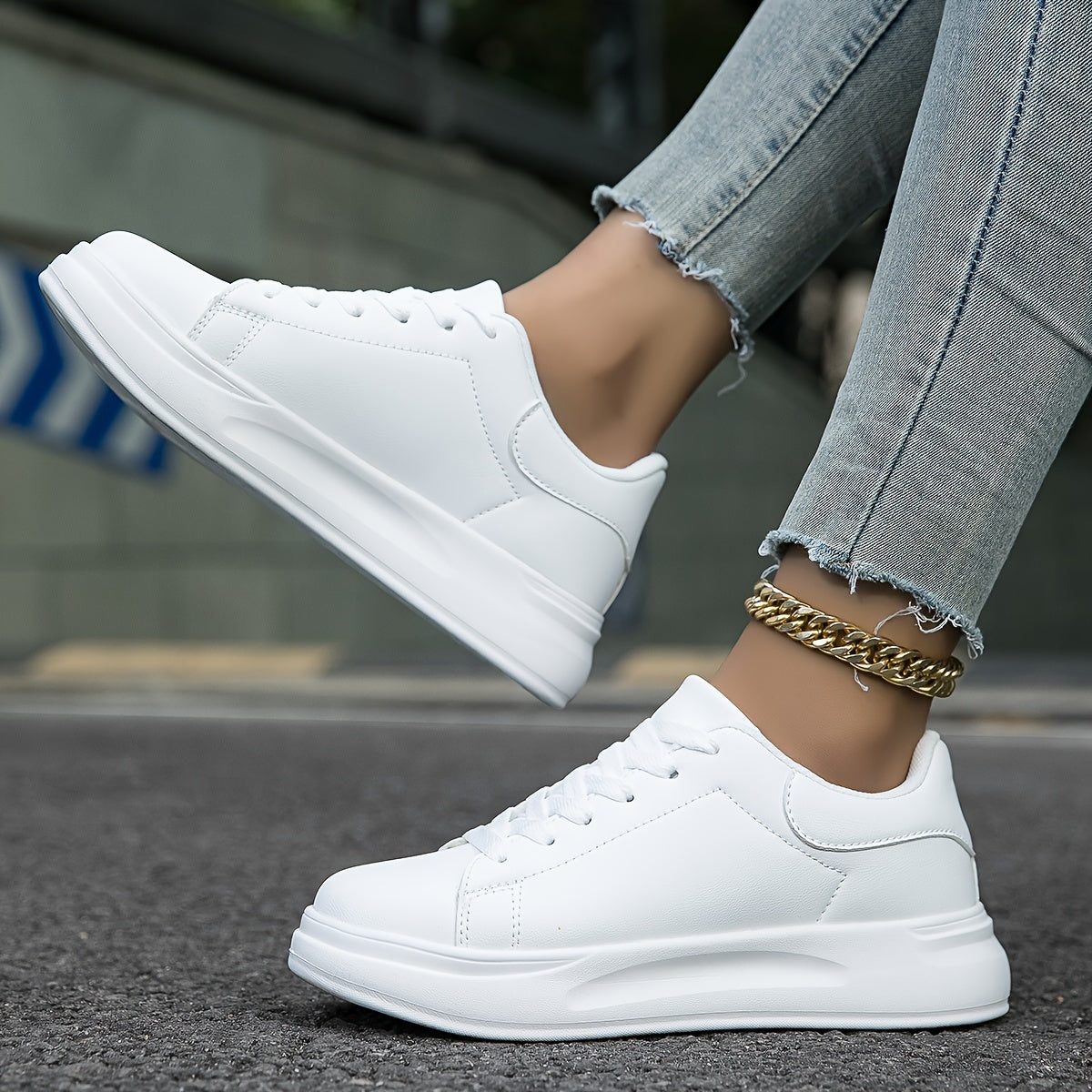 Sneakers orthopédiques blanches femme — confort & soutien