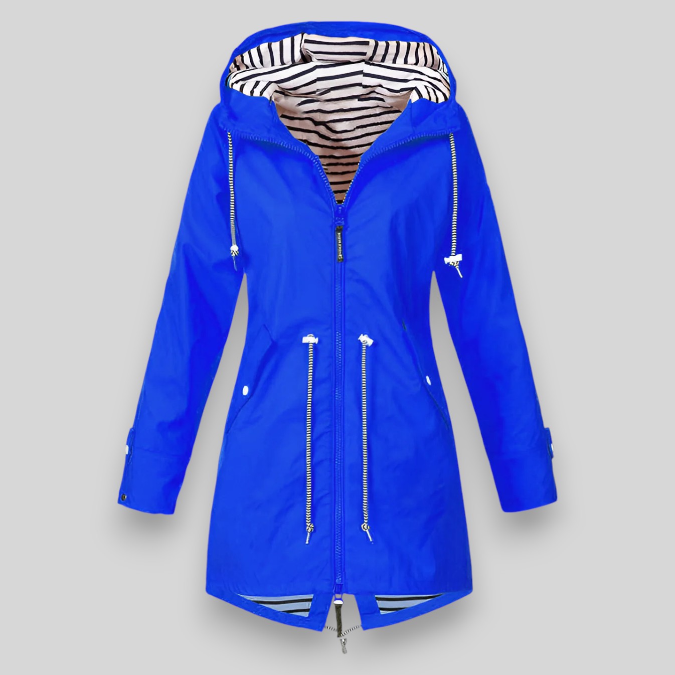 Manteau imperméable femme Laura – trench long avec capuche ajustable & coupe élégante