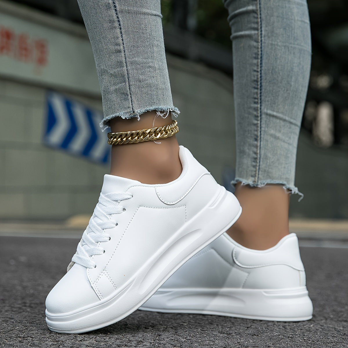 Sneakers orthopédiques blanches femme — confort & soutien