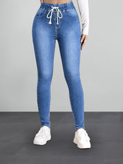Jegging stretch denim slim fit — taille élastique & aspect jean