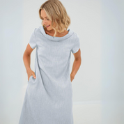Robe femme Lina en lin doux avec poches – Légère et estivale