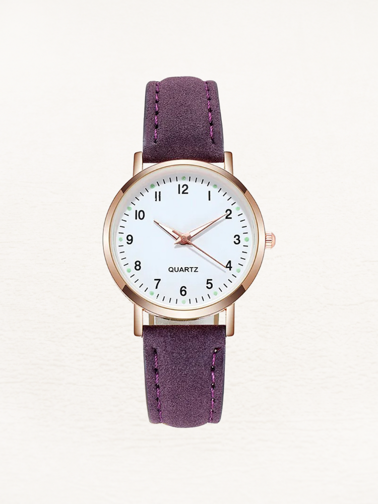 Montre femme en cuir Vale rosé-or – Élegance intemporelle et chic moderne
